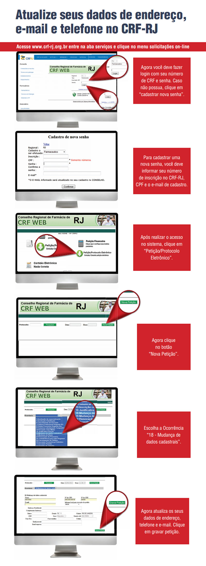 atualizacao endereco website