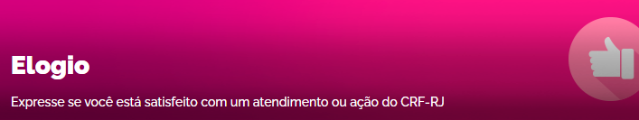 Clique aqui e apresente seu elogio ao CRF/RJ